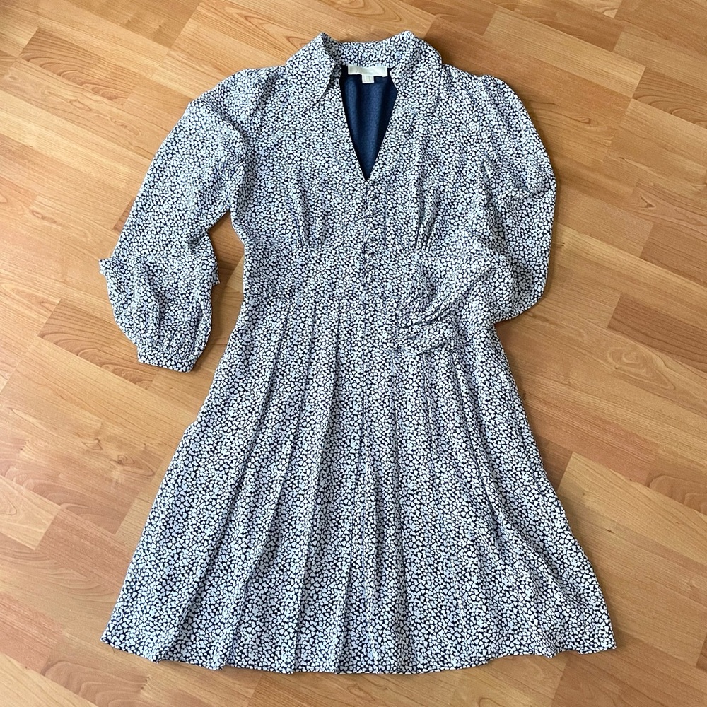 MICHAEL Michael Kors Blue and White Heart Dress